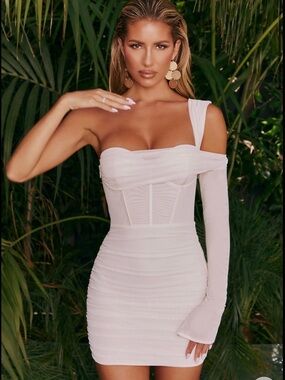 beige long formal dresses Ladivine - 7485 Spaghetti Strap A-Line Gown